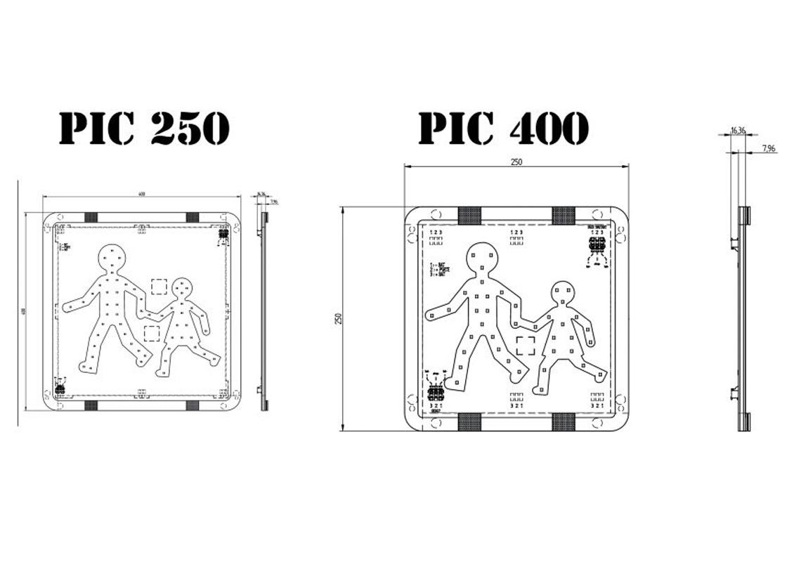 LED pictogram to stick on front or back for bus or coach France